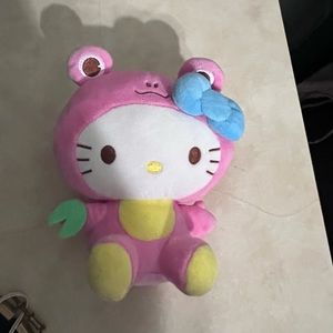Hello kitty frog plushie